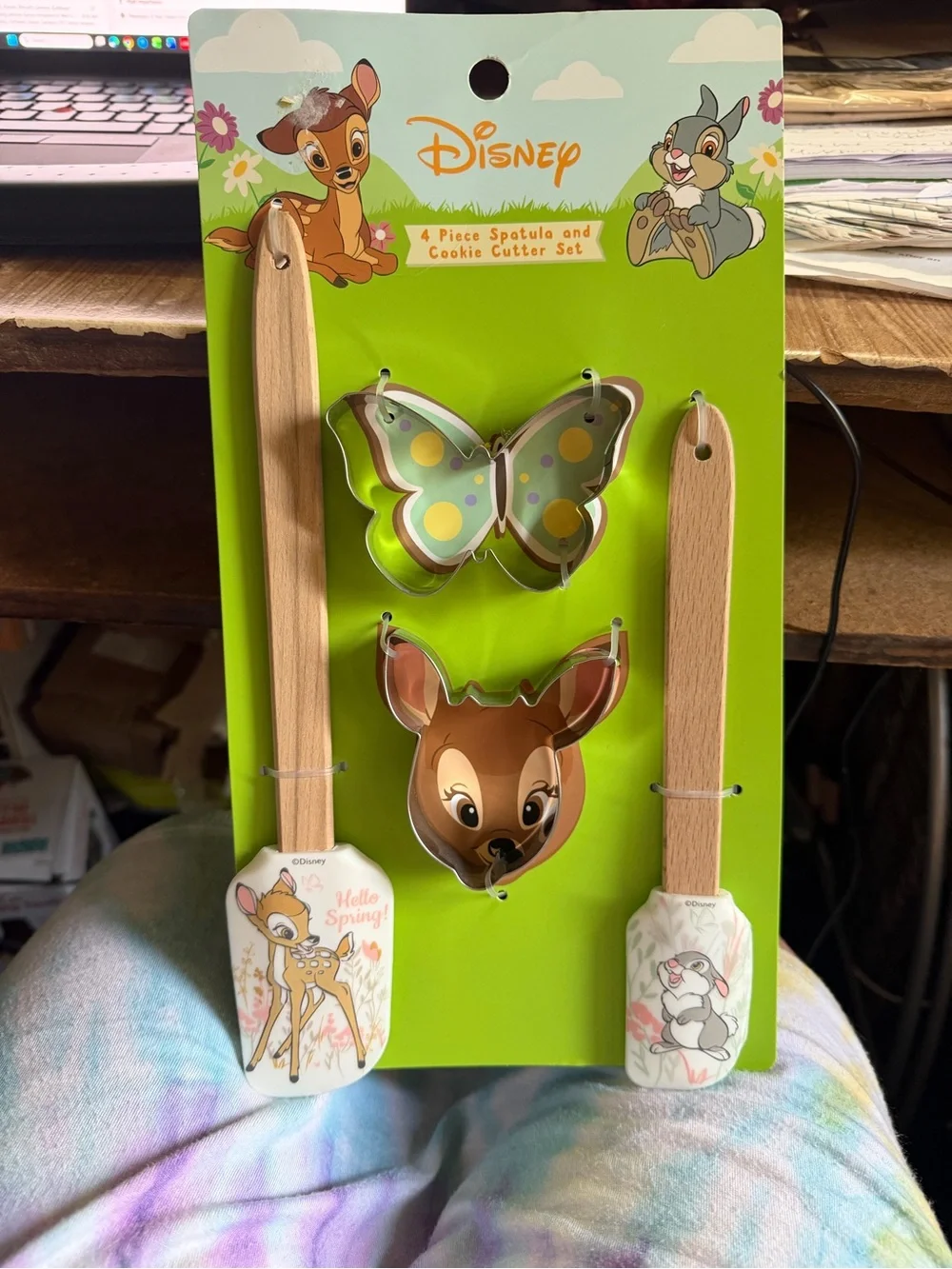 Disney Bambi 4-Piece Spatula and Cookie Cutter Set - Green